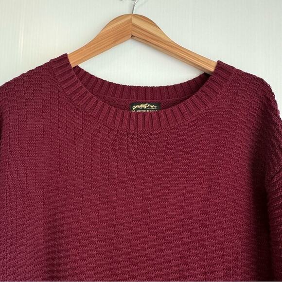 United by Blue red knit sweater long sleeve responsible durable goods size small - Picture 2 of 9